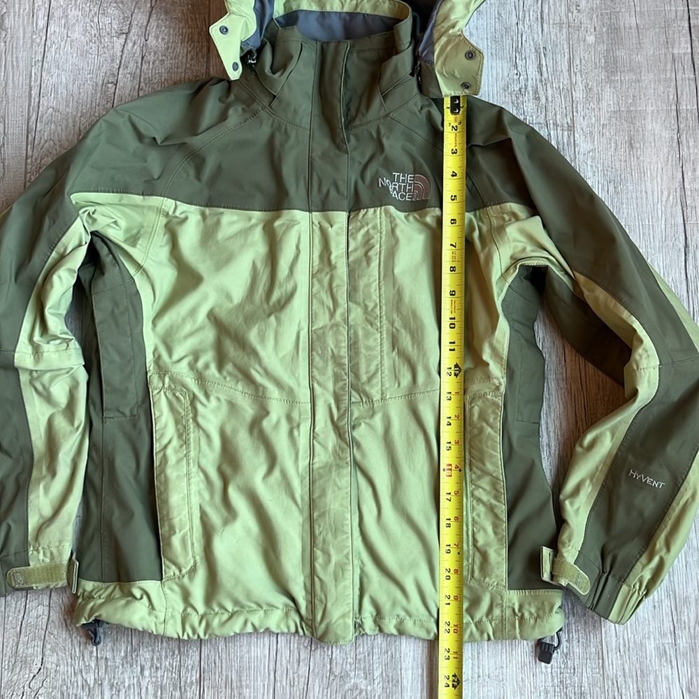 The North‎ Face Green & Gray HyVent Jacket Women’s X Small - Picture 13 of 15